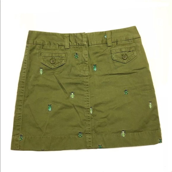 J. Crew Dresses & Skirts - J.Crew Embroidered Bug Print Mini Skirt Ms Frizzle